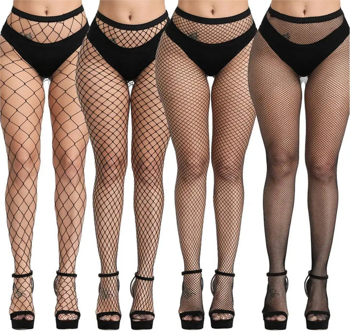 Wholesale Women Sexy Fishnet Pantyhose Tights Stockings Black Mesh Sheer Thin High Tights High Street Fishnet Tights