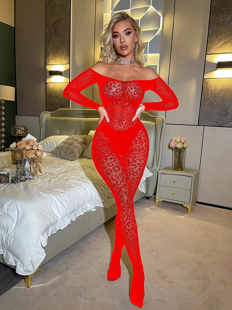 Multi-Styles Hot Leopard Full Body Stocking Nylon Fishnet Bodysuit Women Sexy Crotchless Erotic Lingerie Stockings