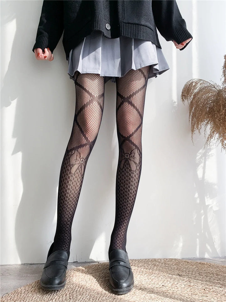 One Size Casual Fishnet Pantyhose Femme Lingerie Sexy Hosiery Stockings Full Thin High Tights Lace Elastane Leggings