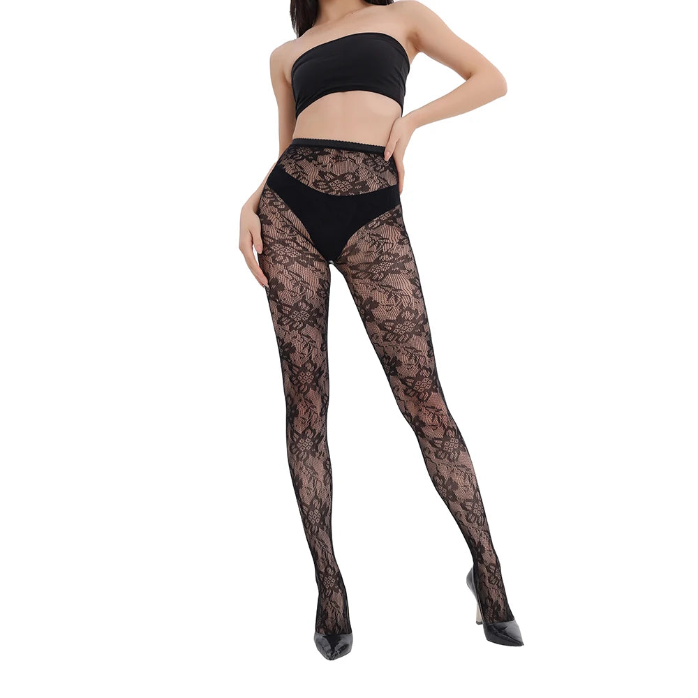 Fishnet Leggings Summer Party Club Cute Lace Stockings Body for Women Lace Hollow Out Seamless Tights Mesh Silk Pantyhose