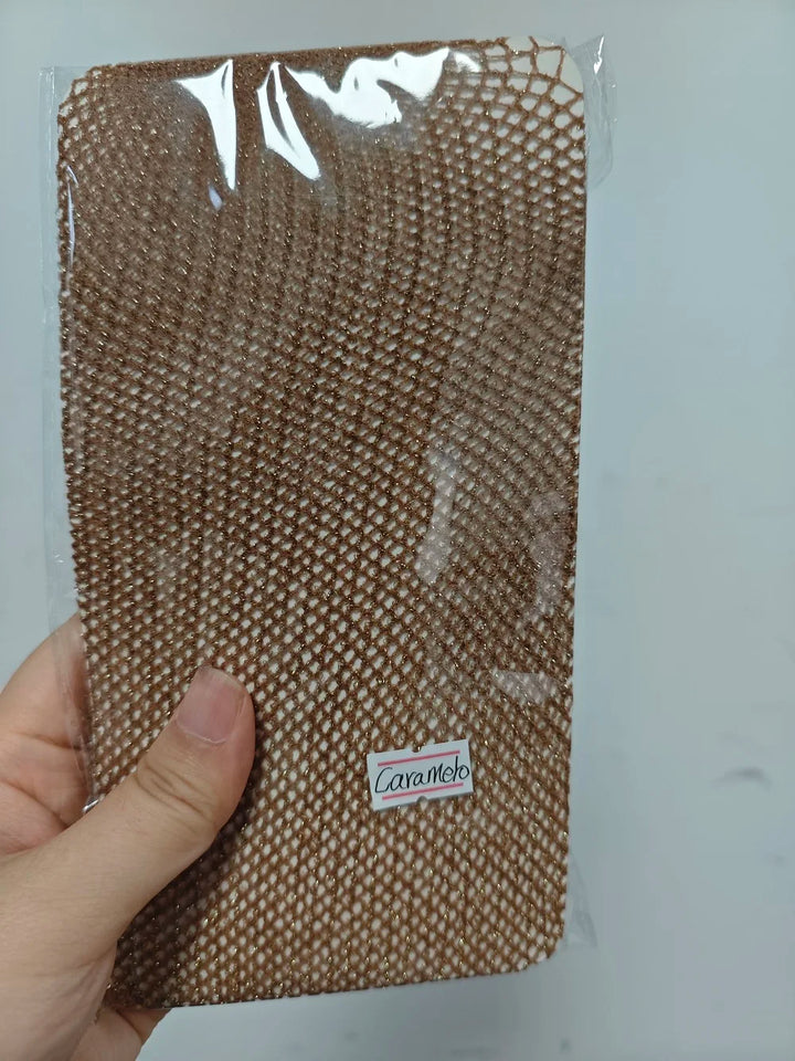 Small Weft Salmon Color Carnival V-cut No Glitter Stockings for Black Brown Skin Women Resistant Gold Glitter Stockings