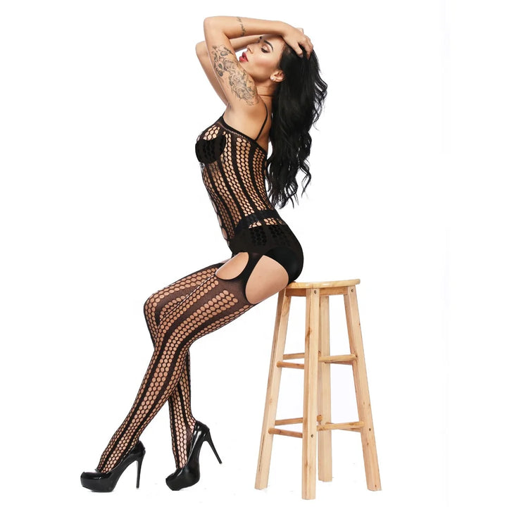 Manufacturer Women's Sexy Glitter Stockings Full Body Nylon Fishnets Bodystocking Sexy Lingerie Dress Sheer Bodysuit