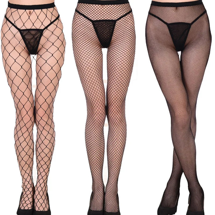 High Waist Tights Fishnet Stockings for Women Sexy Lace Seamless Leggings Pantyhose Plus Size Tights Mesh Stockings