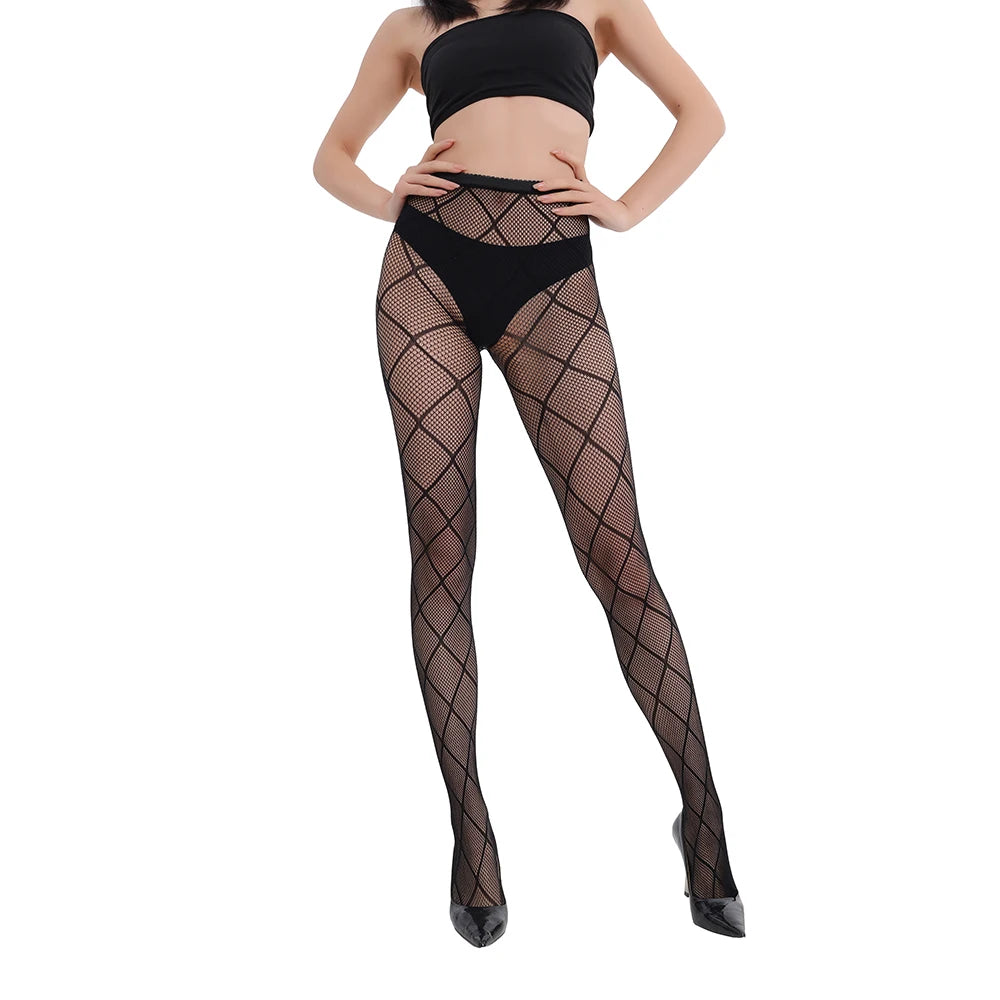 Fishnet Leggings Summer Party Club Cute Lace Stockings Body for Women Lace Hollow Out Seamless Tights Mesh Silk Pantyhose
