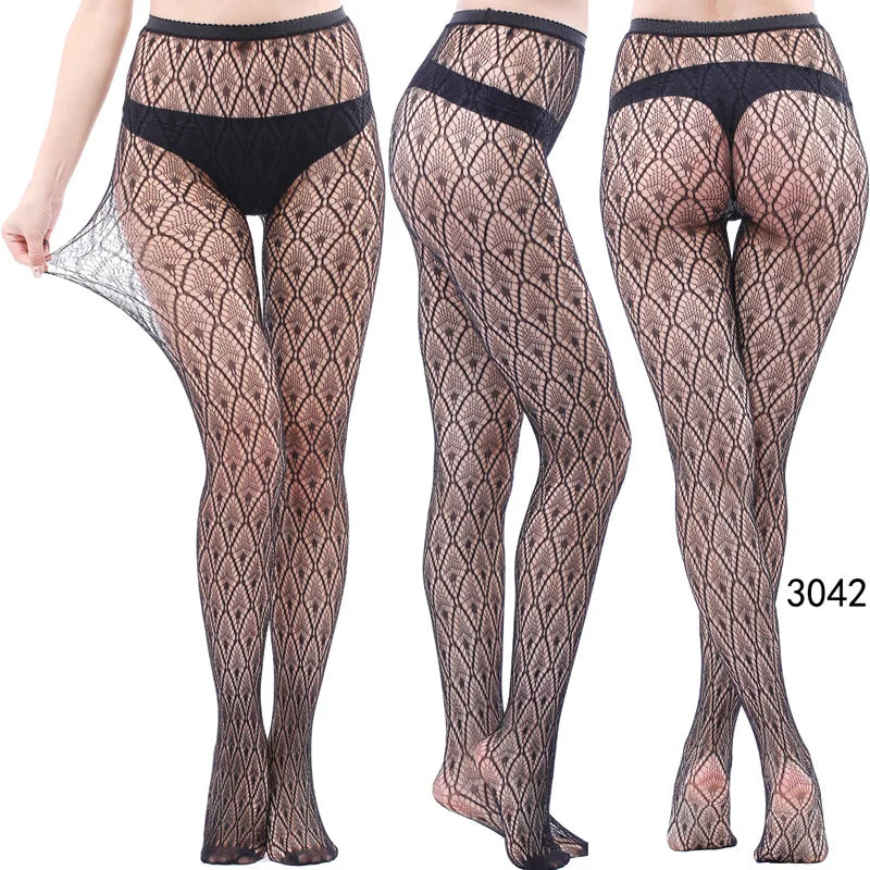 Womens Fishnet Tights Suspender Pantyhose Thigh-High Stockings