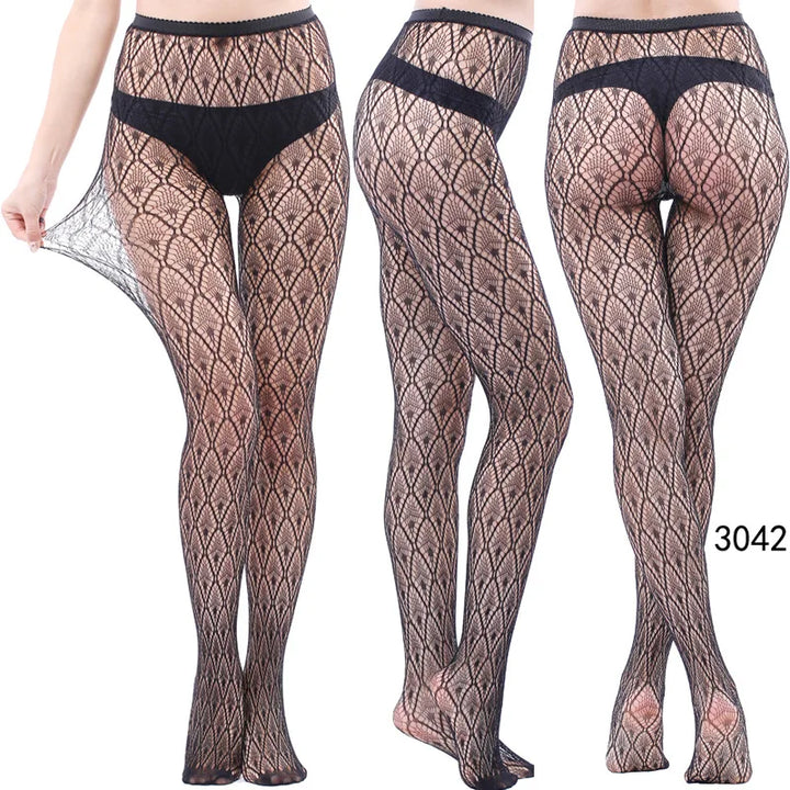 Womens Fishnet Tights Suspender Pantyhose Thigh-High Stockings