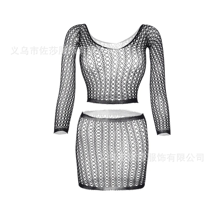 2023 Design Hot Sell Lace Trim Back Crisscross Sexy Hot Net Bodystocking Women Sexy Lingerie Bodystocking for Women