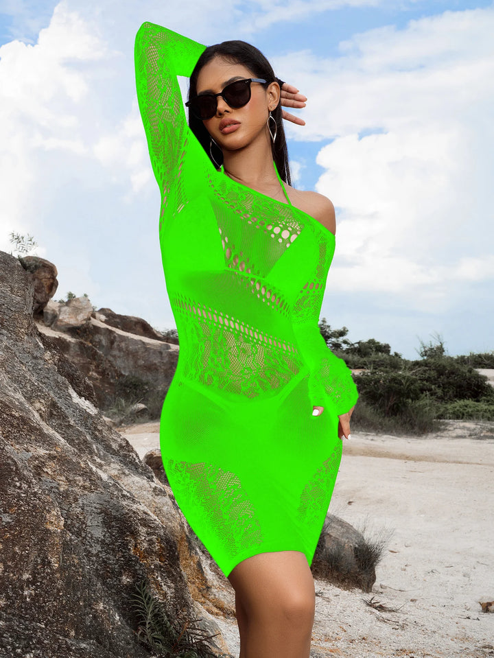2024 Designer Women's Clothing Sexy Fishnet Bodystockings Jumpsuit Hollow Out Long Sleeve Bodycon Mature Mesh Lingerie