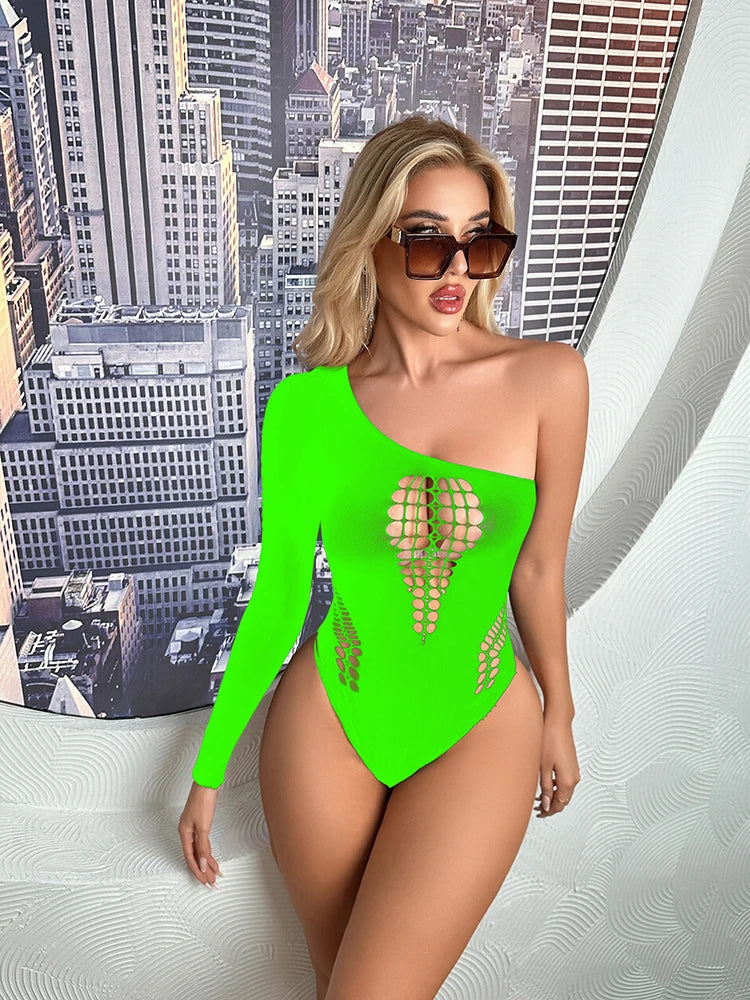 Sexy Lingerie for Women  Body Stocking Jumpsuit  Famale Bodysuits With Long Sleeve One Size Fits All