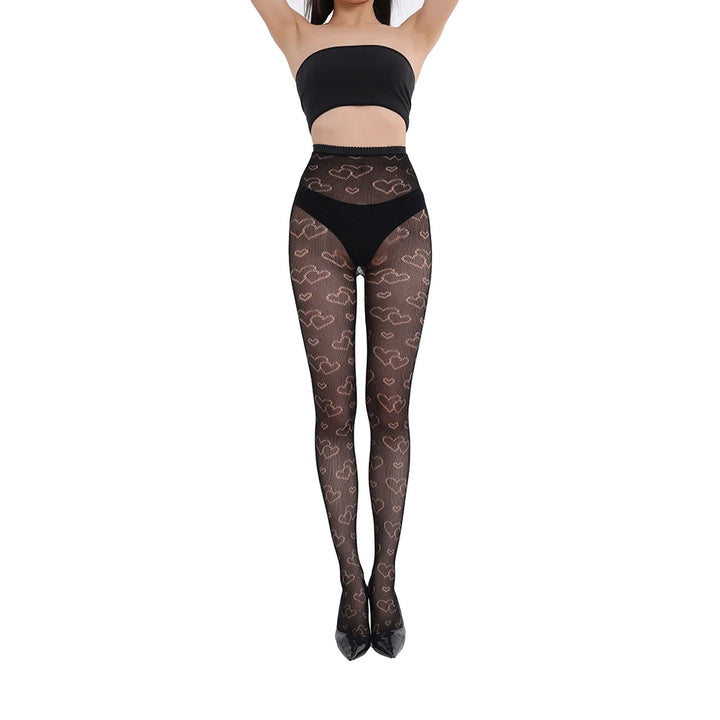 Women Net Tights Hollow Pantyhose Ladies Spiderweb Skull Leopard Mesh Fishnet High Stockings for Halloween Party Dress up