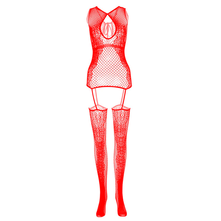Women's Bodystocking Lingerie Sexy Mesh See Through  Bodysuits With Suspender Pantyhose Tight One Piece Jumpsuit Hot Selling