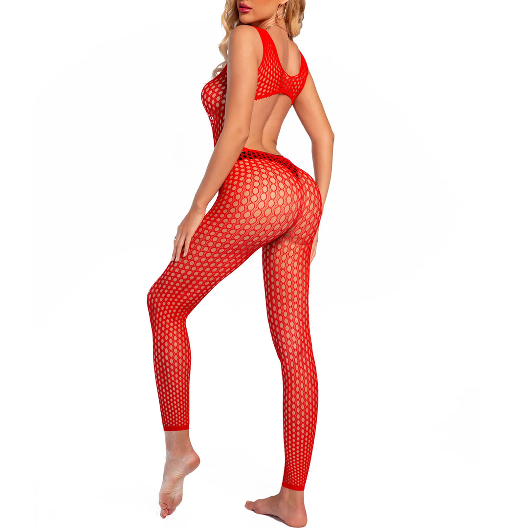 Wholesale Sexy Crotchless Body Stocking Hosiery Women's Sexy Mesh Sheer Lingerie Bodystocking Bodysuits Femme Sexy
