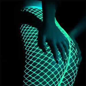 Sexy Stocking for Women High Quality Fishnet Stockings Skinny Luminous Tight Pantyhose High Thigh  Dancewear Glow in the Dark