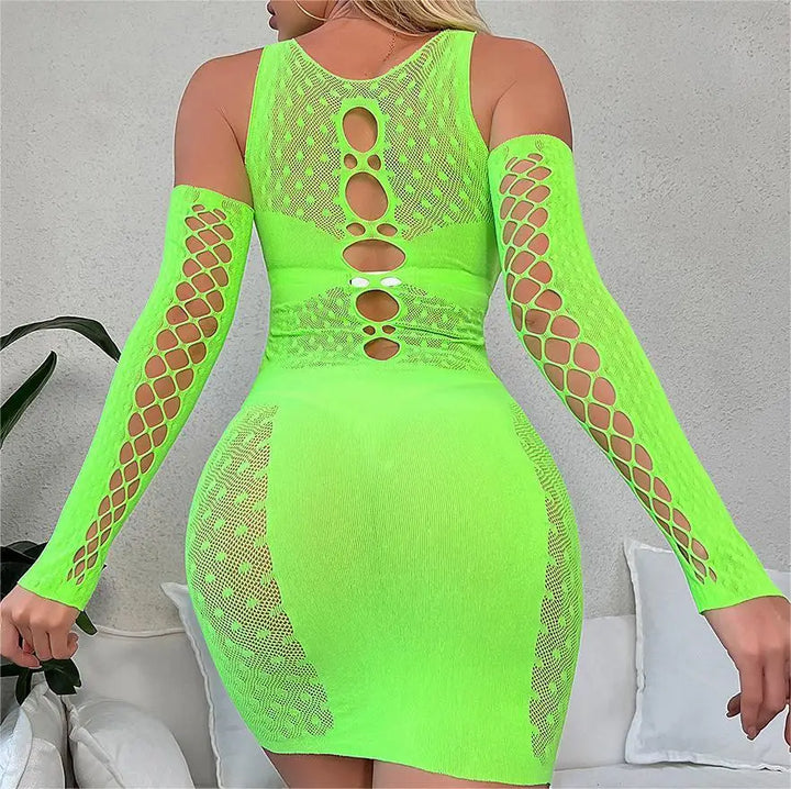 Women Sexy Fishnets Bodystocking Women Mesh Lingerie Dress See Through Erotic Bodysuit Nylon Sexy Bodystocking