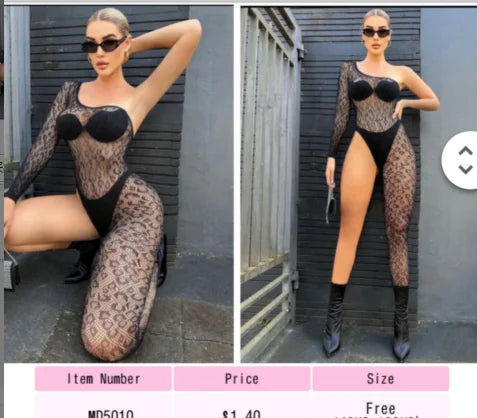 Spandex Nylon Lingeries Set Animal Print Leopard Full Body Stockings Sexy Fishnet Bodysuits Onesie Fishing Net Bodystocking