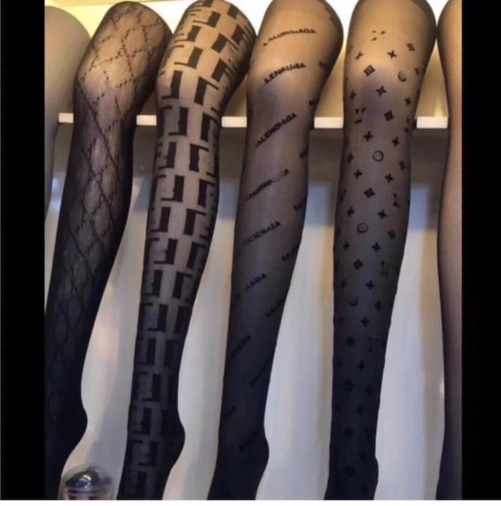 Custom 360 Digital Stocking Women Large Size Seamless Tights Customized Gg Fishnet Pantyhose Brand Name Logo Pantyhose
