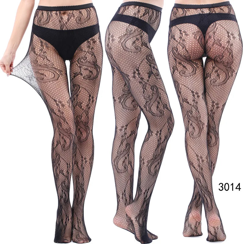 Womens Fishnet Tights Suspender Pantyhose Thigh-High Stockings