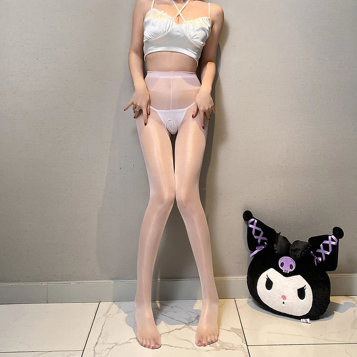 5D Horse Oil Women Stockings Tights Shiny Sexy Satin Shape Pantyhose Summer Thin Legs Socks Anti Hook Smoothly Nightclub Hosiery