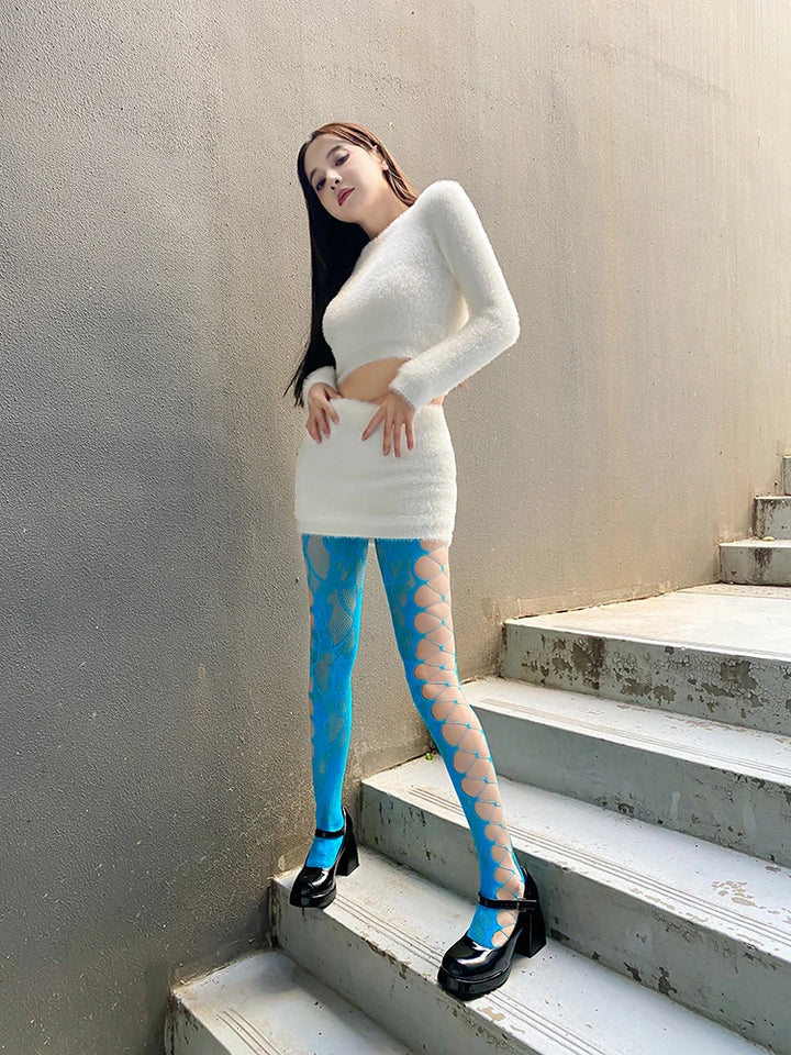 2025 Fashion Thin Sexy Pantyhose Summer Hot Stockings Wholesale Leggings for Women Sexy Net Side Hollow Design 3082