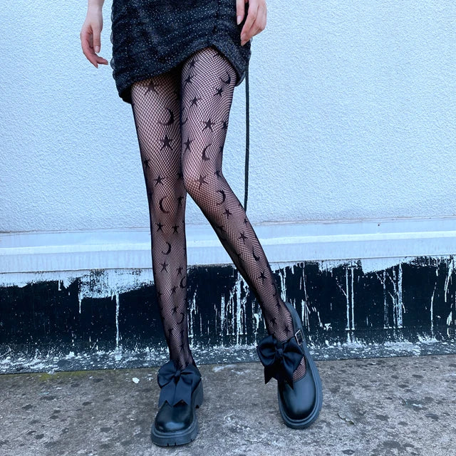 New Polyamide Anti-Hook Wire Fishnet Stockings Lift the Hip Hollow Different Styles for Choice Breathable Nylon