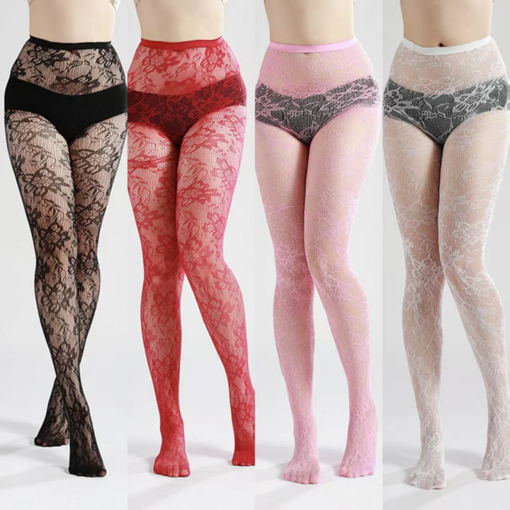 Ladies Sexy Breathable  Fishnet Leggings  Geometric Pattern Tights Free Size Fashionable Breathable Stockings for Women 3101