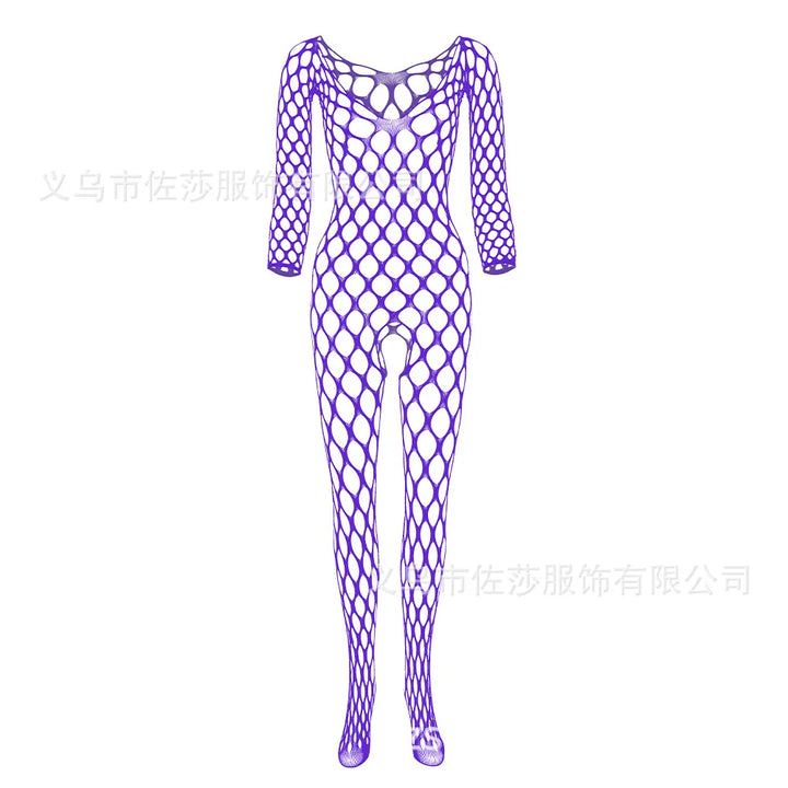 Woman Lingerie Sexy Hot One Piece Outfits Mesh Bodysuit Sheer One Piece Jumpsuit Adult Woman Erotic Bodystocking