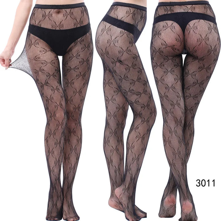 Womens Fishnet Tights Suspender Pantyhose Thigh-High Stockings