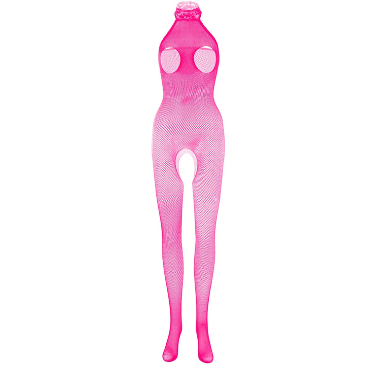 Women Jumpsuit 2023 Full Body Stocking Complexion Sheer Crotchless Lingerie Cosplay Bunny Girl Mesh Fishnet Playsuit