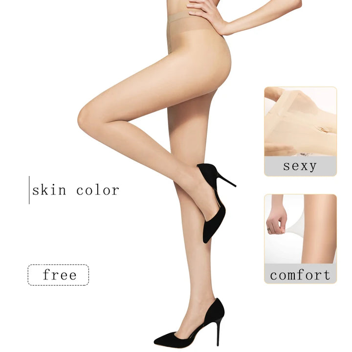 Super Elastic Magic Sexy Woman Pantyhose Transparent  0d 8d Ultrathin Closed Crotch Pantyhose / Tights Women