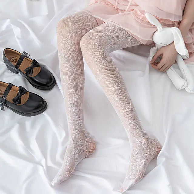 Lingerie Sexy Femme Spandex Mesh Dress Floral Halloween Fish Net Socks Pantyhose Stockings Knitted Design Brand Logo Tights