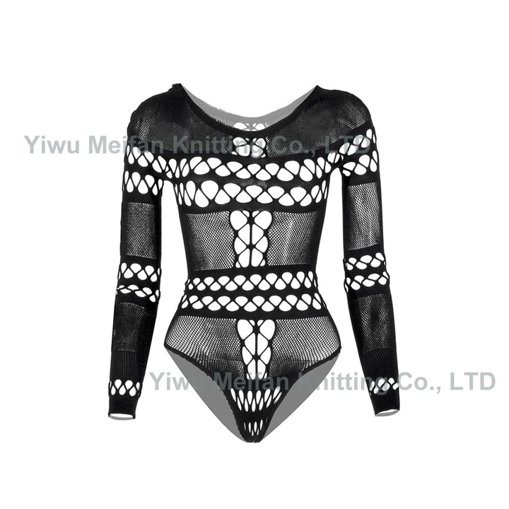 2024 Hot Transparent Costumes High Fashion Designer Mature Sheer Long Sleeve Lingerie Femme Sexy for Chubby Women