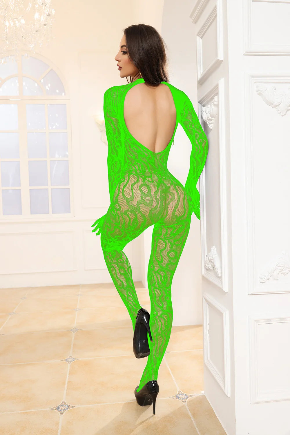 Full Body Stockings Sexy Women's Clothing Nylon Hosiery Stockings Mature Sheer Lingerie Femme Sexy Worm Print Bodysuit