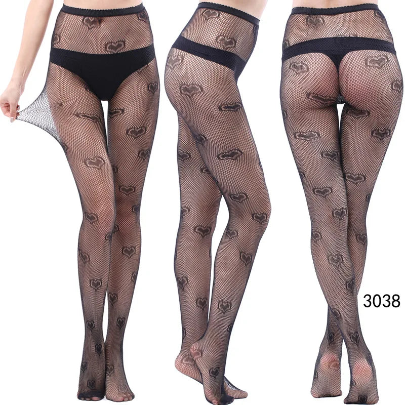 Womens Fishnet Tights Suspender Pantyhose Thigh-High Stockings