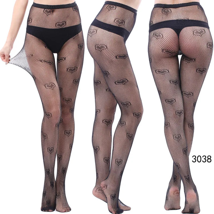 High Waist Patterned Fishnet Tights Lingerie Patterned Tights Fishnet Floral Stockings Pantyhose Stockings Leggings