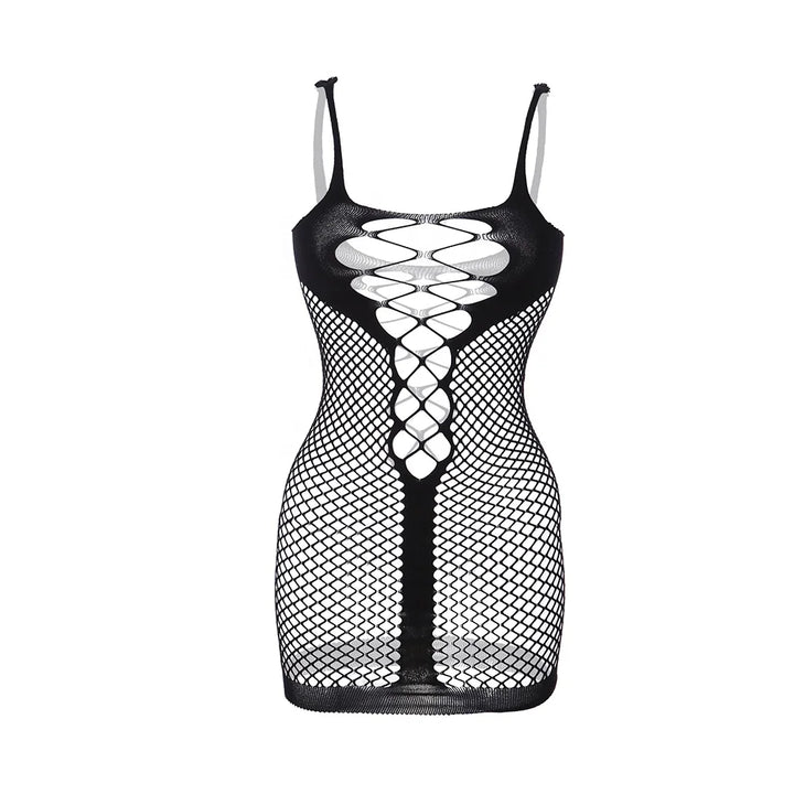 Women's Clothing Mature Mesh Sheer Erotic Lingerie Femme Sexy Babydoll Halters Fishnet Jumpsuit Control Slips Dresses