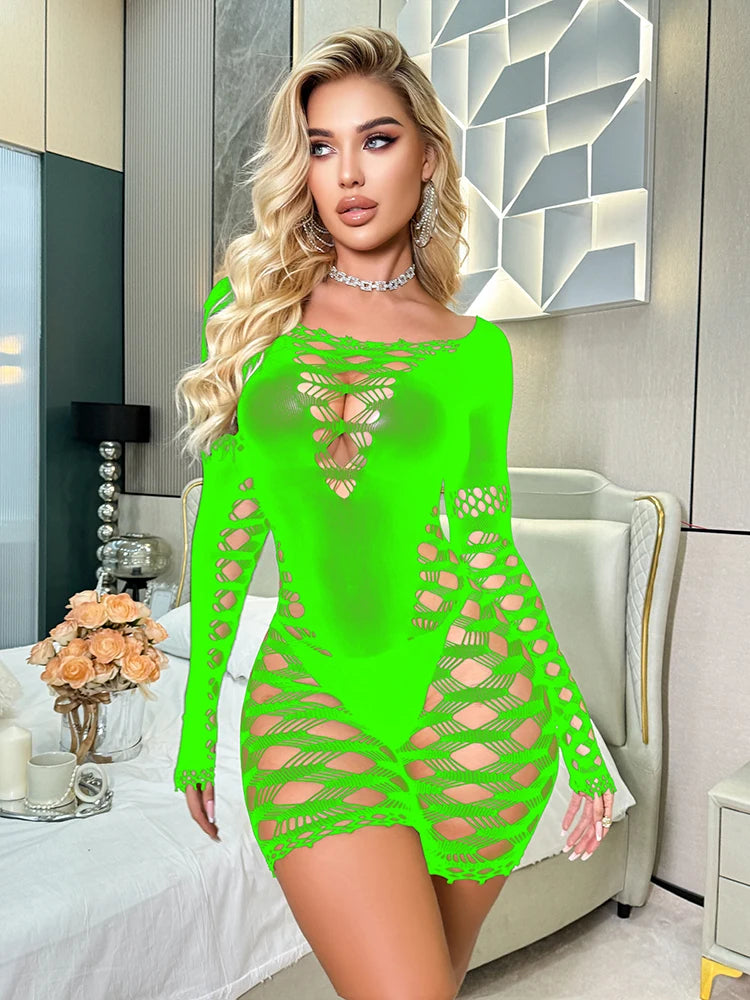 2025 New Arrival Fashion Girl Sexy Bodycon Exotic Dancewear Dresses Party Dancewear Lingerie Erotic One-piece Jumpsuit