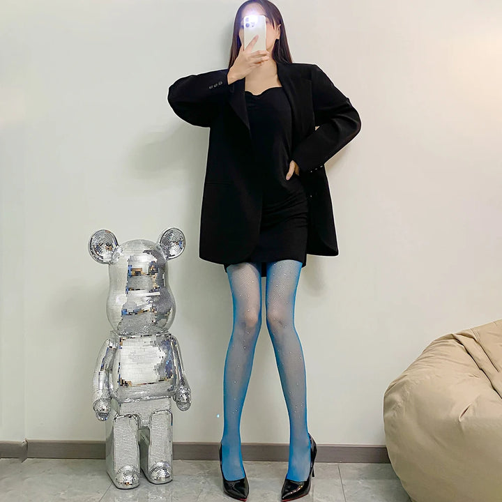 2025 Fashion Thin Sexy Pantyhose Summer Hot Rhinestone Stockings Wholesale Leggings for Women Sexy Net Tz138