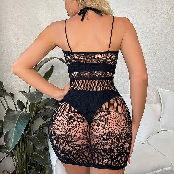 Wholesale High Quality Bodystocking Mature Girls Sexy Erotic Lingerie Perspective Lace Floral Body Stocking Dress