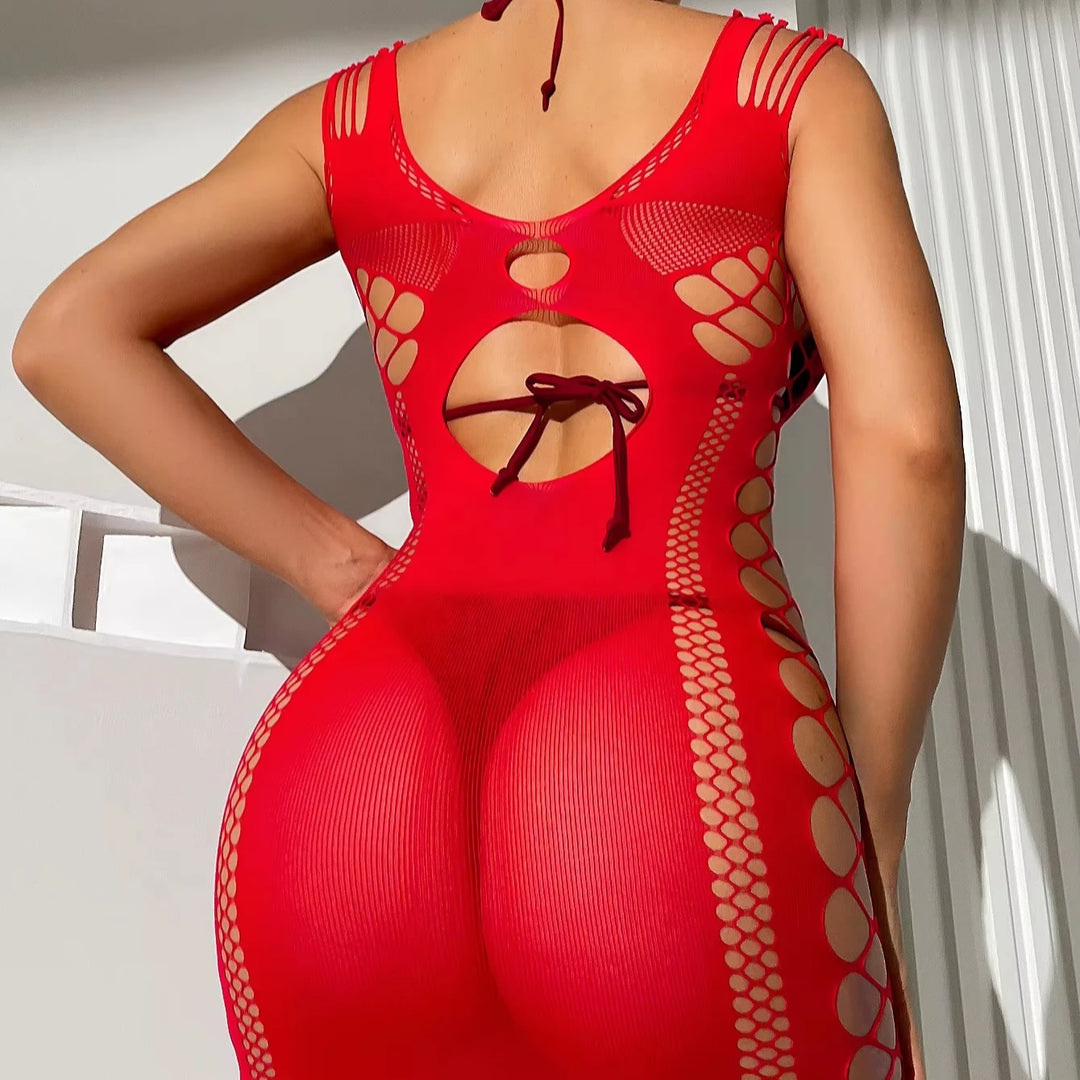 Women's Performance Fishnets Lingerie Bodystocking Sexy Nylon Body Doll Sensual Exotic Party Bodysuit Erotic Lingerie Dress