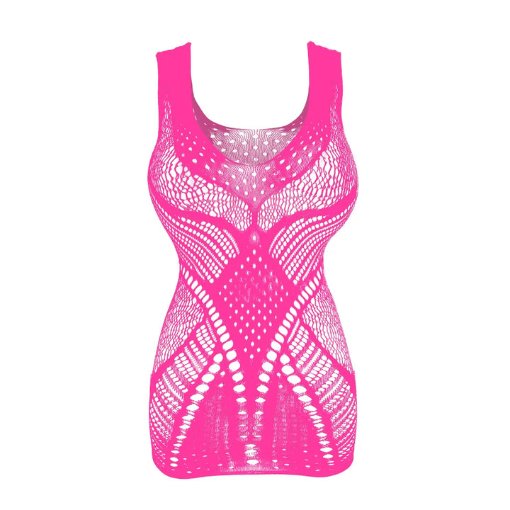 Hollow Out Sexy Mesh Dress for Women Fishnet Stockings Sexy Exotic Teddy Lingerie Fishnets Transparent Bodystocking