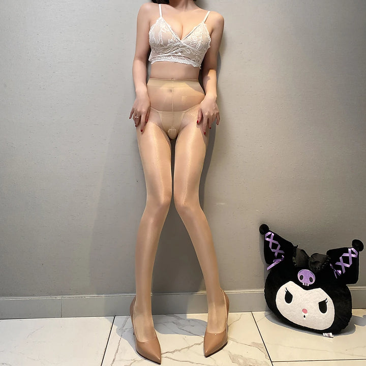 5D Horse Oil Women Stockings Tights Shiny Sexy Satin Shape Pantyhose Summer Thin Legs Socks Anti Hook Smoothly Nightclub Hosiery