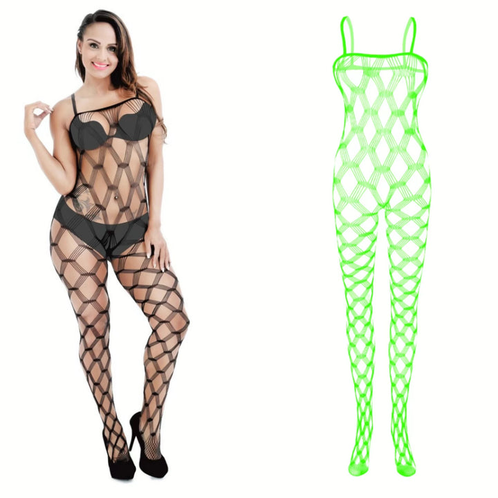 Hollow Out Women's Sexy Fishnet Bodysuit Geometric Floral Baby Dolls Open Crotch Pantyhose/Tights 2024 Lingerie Sexy