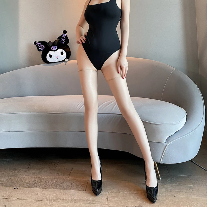 5D Horse Oil Women Stockings Tights Shiny Sexy Satin Shape Pantyhose Summer Thin Legs Socks Anti Hook Smoothly Nightclub Hosiery