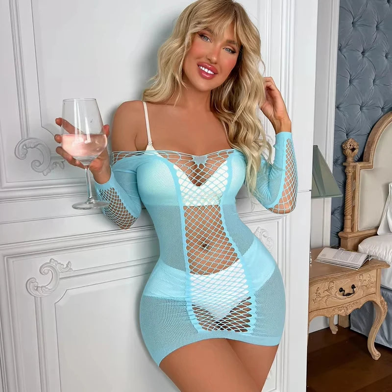 Hot Sale Mature Transparent Body Stocking for Women Sexy Lingerie Dress Black Cutout Bodysuit Bodystocking Femme Sexy