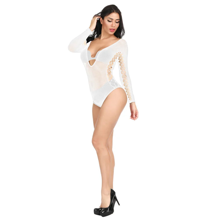 2025 Bikini Tops Fishnet Jumpsuit Designer Hollow Out Body Stockings Mini Dress Sexy Mesh Lingerie Nightgown Bodystocking