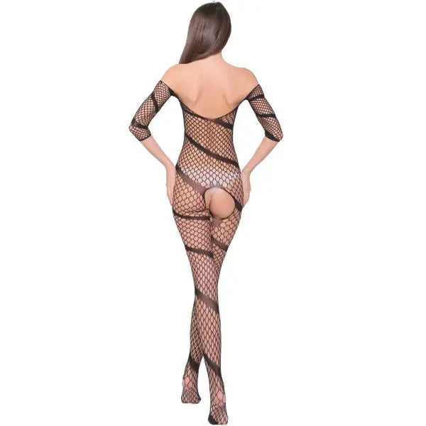 Women's Jumpsuit Sexy Lingerie Full Body Suit Sexy Tights Fishnet Net Transparent Full Sleeve Halter Jumpsuit