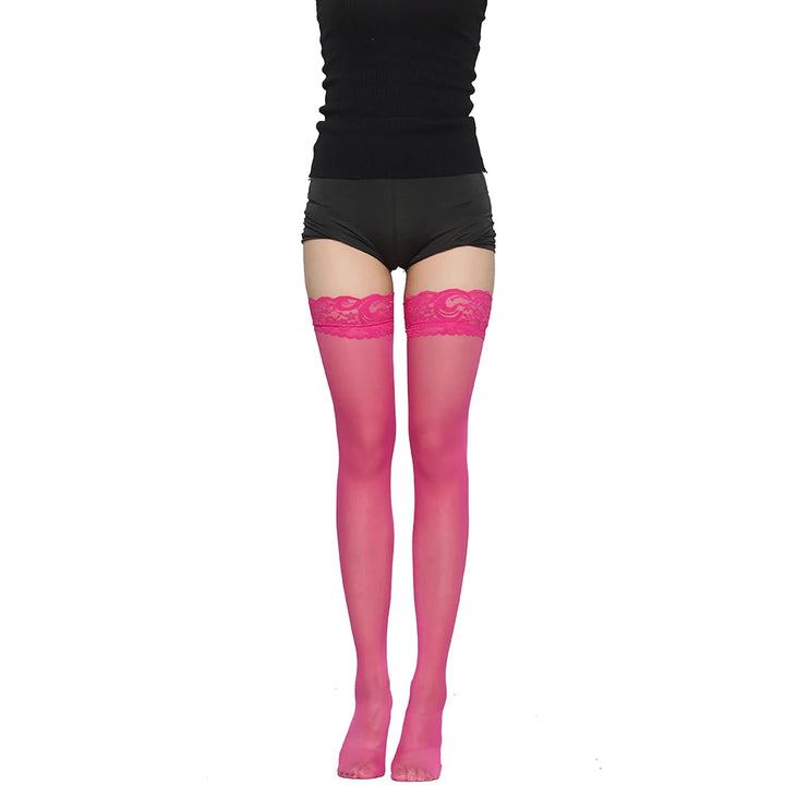 Temptation Sheer Thigh High Nylon Stocking Oily Pantyhose Nightclub Sexy Role Play Outfits Bright Over Knee Socks