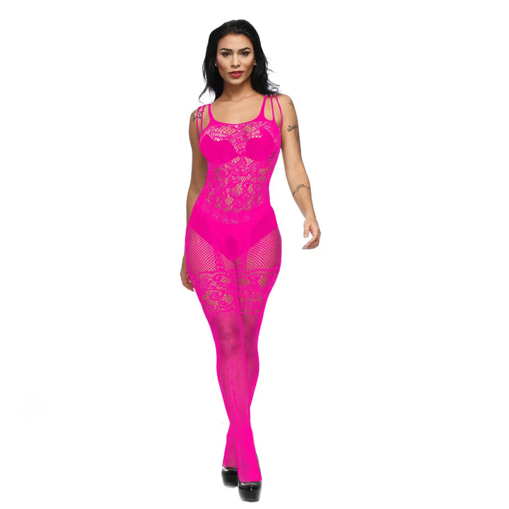 Factory Wholesale Skin Lace Mesh Sheer Lingerie Women Sexy Crotchless Body Stocking Fishnets Bodysuit for Women Clothing W085