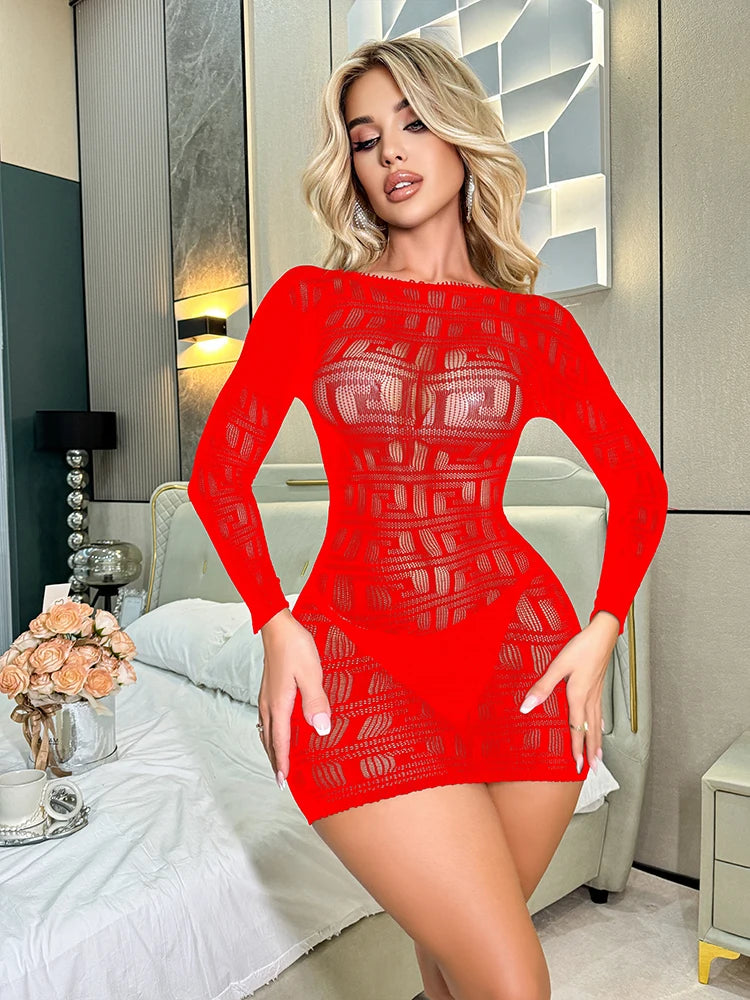 One Piece Sexy Ultra Thin Reflective Body Stocking Tempt Transparent Nighty Women Body Stocking Seamless Lingerie Women