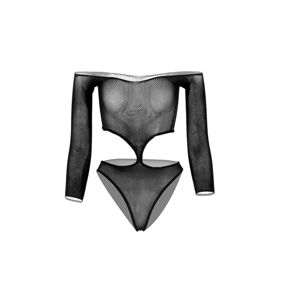 Full Sleeve Fishnet Stockings Bra&Brief Sexy Sheer Lingerie for Women Beach Bodysuit Seamless Chemise Tights